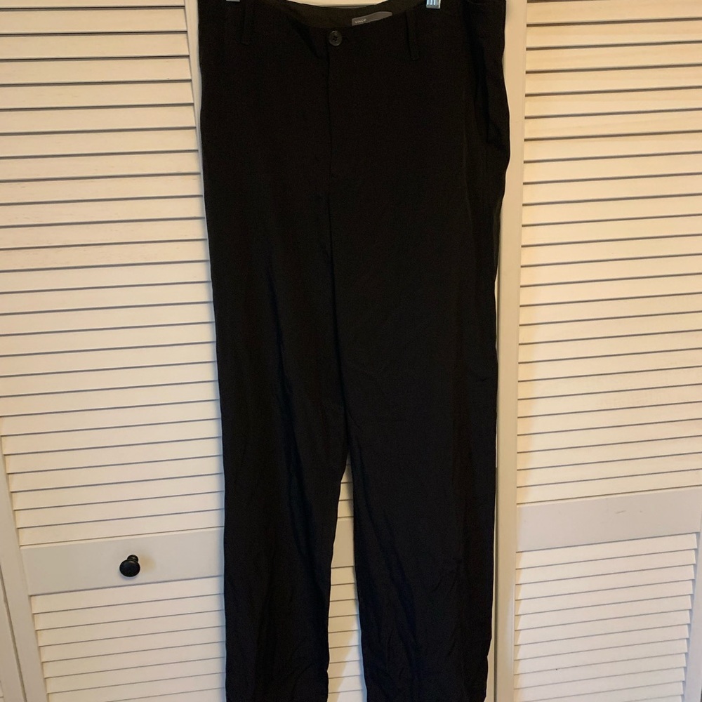Vince silk wide leg pants black 6